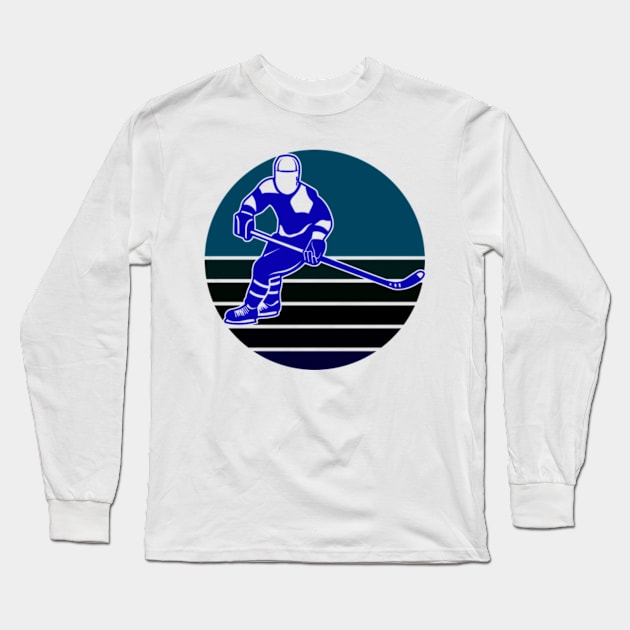 Ice Hockey Long Sleeve T-Shirt by Shop Ovov